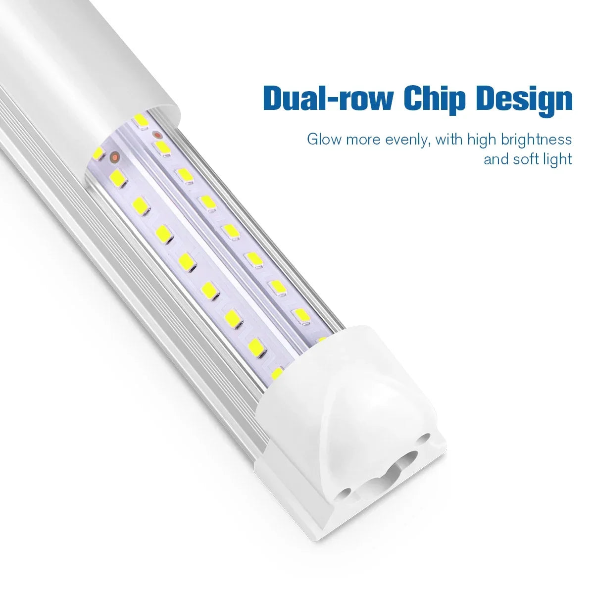 T8 LED Bar Tube Light 25W 50cm 270-Degree SMD2835 Cabinet Kitchen Showcase 110-220V 1-6 Pack