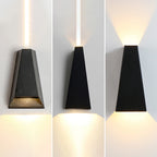 IP65 LED Outdoor Wall Lamp 6W 10W Aluminum Borosilicate Glass Baked Finish CRI 80 90 lm/W AC 85-265V Porch Garden Nordic Black White