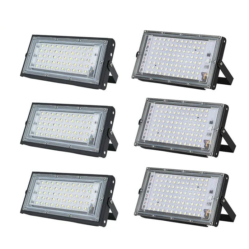 LED Flood Light 50W 100W SMD2835 CRI 85+ 180° IP65 AC 110-240V Warm Cool White 2-Year