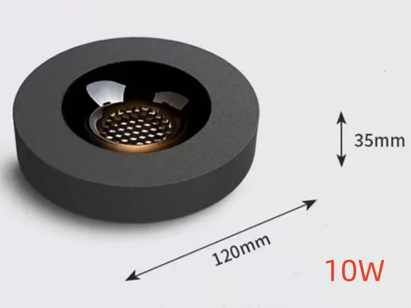 Ultra Thin COB LED Surface Mounted Ceiling Spotlight 10W 30W 50W 60W CRI 93 24 Degree Anti Glare Dimmable Knob Switch AC 85-265V Black White