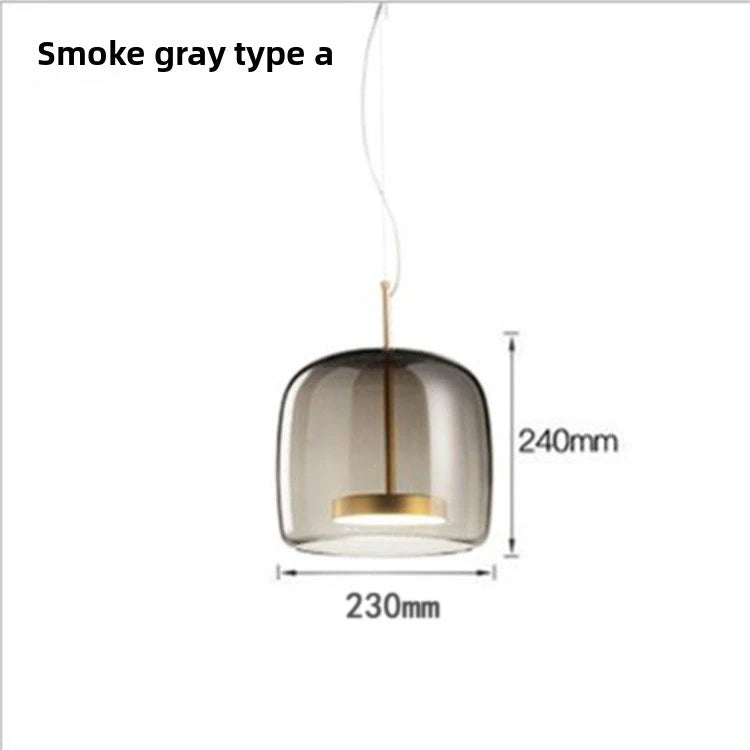 Modern Glass Pendant Light E26 E27 Iron Knob Switch AC 90-260V 5-10m² Hotel Bar Bedroom