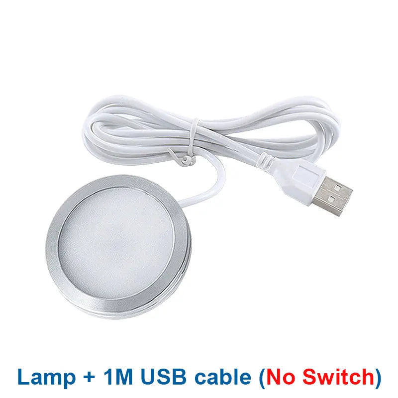USB 5V Ultra Thin LED Cabinet Spotlight 3W 5W 7W SMD 2835 Aluminum Surface Mount IP42 120 Degree Indoor RV Caravan