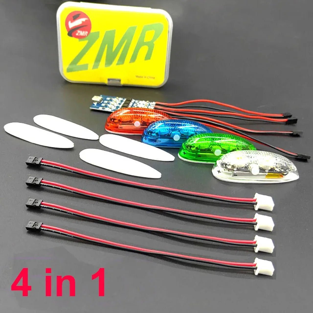 ZMR RC Navigation LED Light 4 Modes Rechargeable Li-Po 85mAh 5g 47mm Airplane Drone