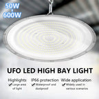 UFO LED High Bay Light 50W 100W 150W 200W 300W 400W 500W 600W IP66 AC85-265V 6500K