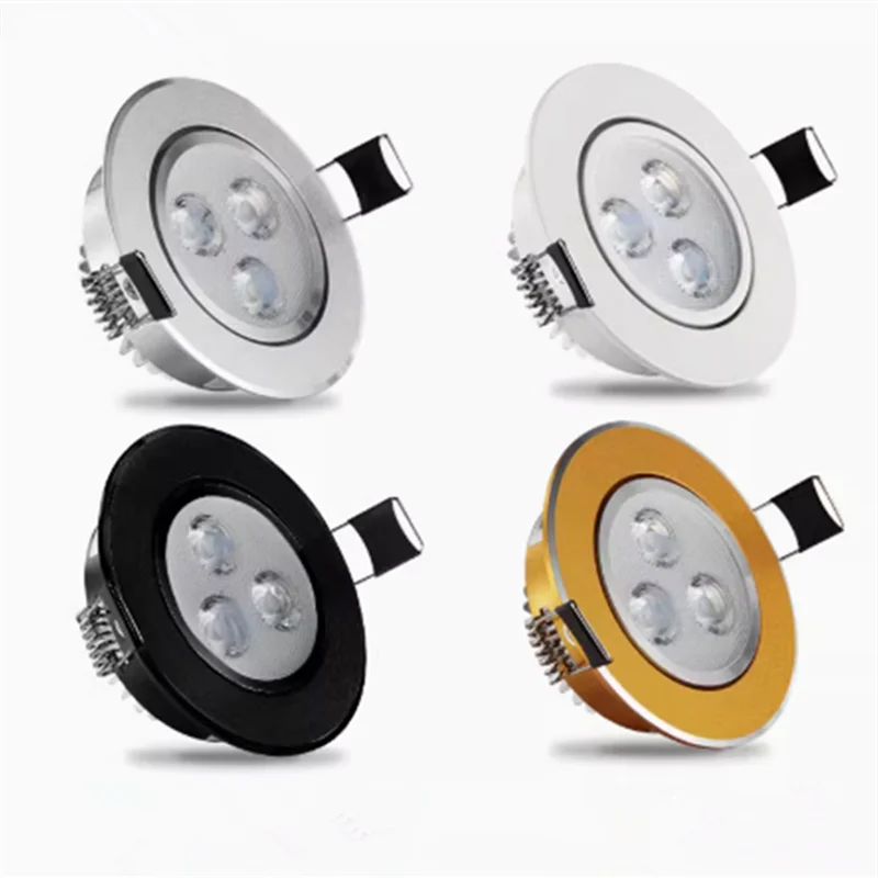 COB LED Recessed Downlight 3W 6W 10W 14W 18W 24W CRI 95 120 Degree IP52 Die Cast Aluminum Dimmable Driver Included AC 85-265V Warm White Natural White Cool White