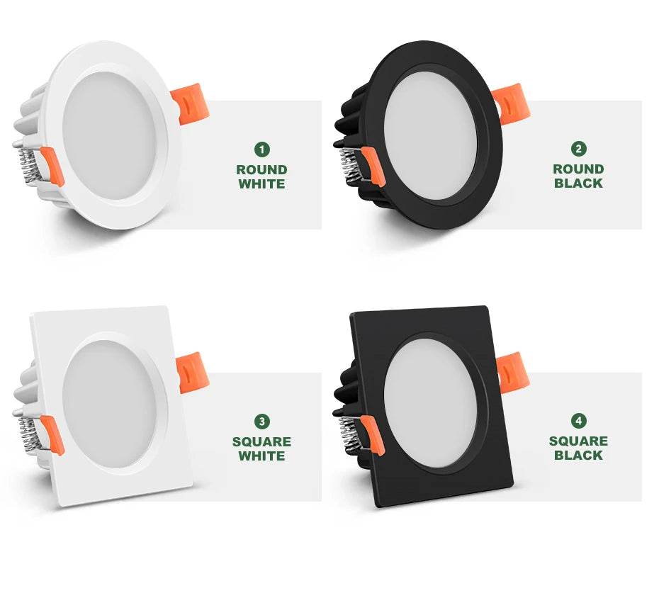 Modern IP65 Waterproof LED Ceiling Spotlight Fixture