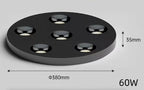 Ultra Thin COB LED Surface Mounted Ceiling Spotlight 10W 30W 50W 60W CRI 93 24 Degree Anti Glare Dimmable Knob Switch AC 85-265V Black White