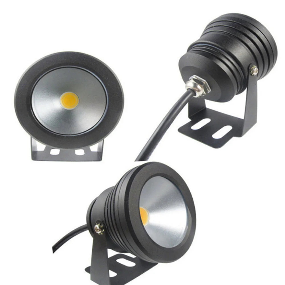 10W IP67 LED Underwater Pool Spotlight RGB White Warm White AC 85-265V DC 12V 60°/120°
