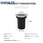 IP67 LED In-Ground Buried Light GU10 AC 85-265V MR16 DC 12V Square Round Stainless Steel