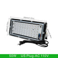 50W 100W UV LED Flood Light 395-400nm IP65 AC 110-220V US EU Plug Party Stage Blacklight