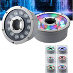 IP68 RGB LED Underwater Pool Light Stainless Steel Tempered Glass AC DC 12V 24V 3W 6W 9W 12W 18W 24W Fountain Landscape Lamp