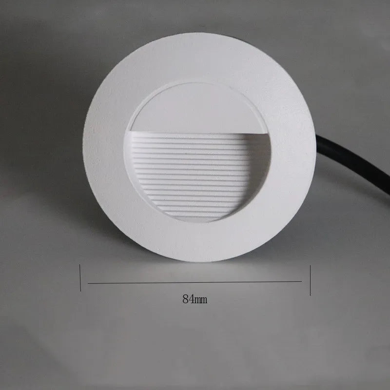 3W IP65 LED Recessed Stair Step Light AC 100-240V Sand White Black Gray 50,000hr Wall Lamp