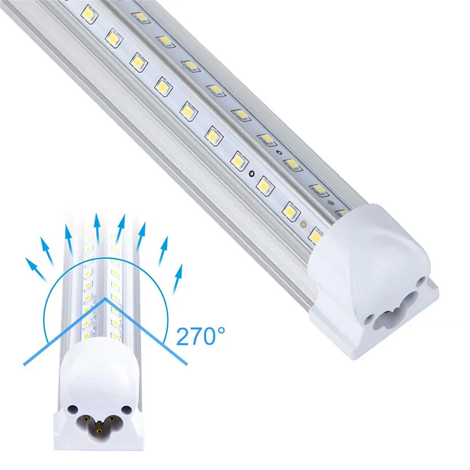 20W V-Shape T8 LED Tube 57cm 96-LED SMD2835 2000lm 270° Clear Milky AC 85-265V 2ft
