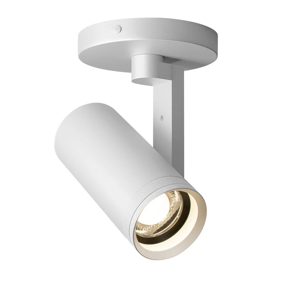 Dimmable Zoomable COB LED Ceiling Spotlight 10 to 55 Degree Adjustable Beam Frosted Aluminum Surface Mounted AC 90-260V
