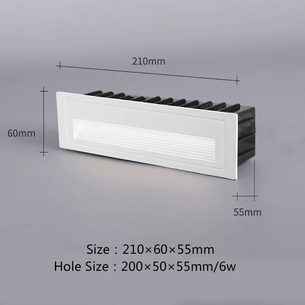 IP65 LED Outdoor Step Wall Light PIR Sensor or Switch Control Die Cast Aluminum Warm White Cool White AC 85-265V or DC 12-24V Black White