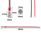 6mm LED Metal Indicator Light DC 3V 5V 6V 12V 24V AC 220V Waterproof Red Yellow Blue Green White
