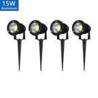 IP65 LED Garden Lawn Spike Light 5W 10W 15W AC 85-265V or DC 12-24V Aluminum ABS Warm White Cool White RGB Outdoor Landscape