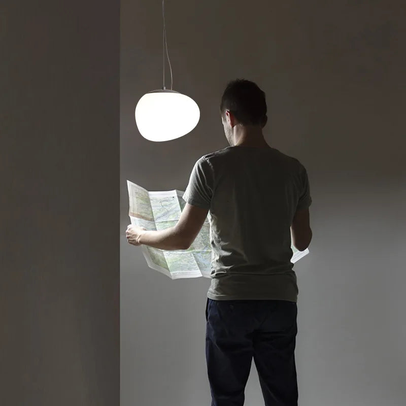 Irregular Glass Ball Pendant Light 4 Sizes E27 G9 Milky 3-CCT AC 110-240V Adjustable Cord