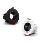 Dimmable COB LED Recessed Downlight 9W 12W 15W 18W CRI 92+ 24° 36° 75mm AC 85-265V