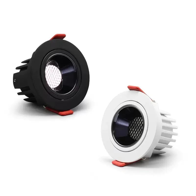 Dimmable COB LED Recessed Downlight 9W 12W 15W 18W CRI 92+ 24° 36° 75mm AC 85-265V