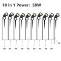 LED Garden Spotlight Set 5W per Head IP65 360° Adjustable Stake AC 100-240V Warm White