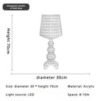 Italian Designer Hollowed Acrylic Floor Lamp E27 500x1650mm AC 110-240V White Black Blue
