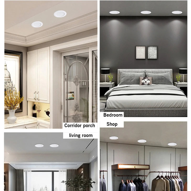 LED Recessed Downlight 5W 9W 12W 15W 18W Epistar DC12V DC24V AC110-220V 120° 2-Year
