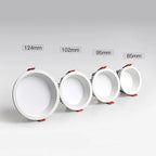 Dimmable Anti-Glare LED Recessed Downlight 7W 9W 12W 15W 18W 20W 24W CRI 90+ 80° AC 85-265V