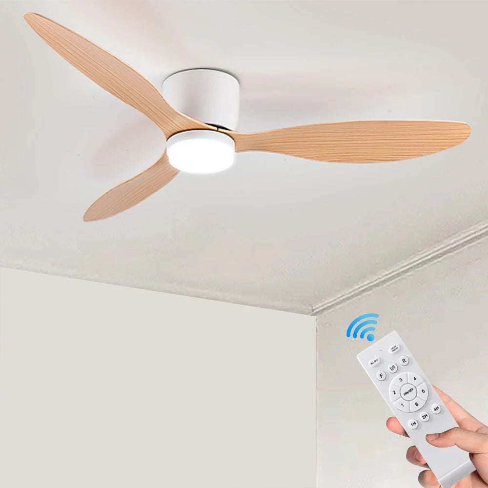 IRALAN DC Motor Ceiling Fan with LED 3-CCT 6-Speed Reversible Remote 42 52 Inch AC 90-220V