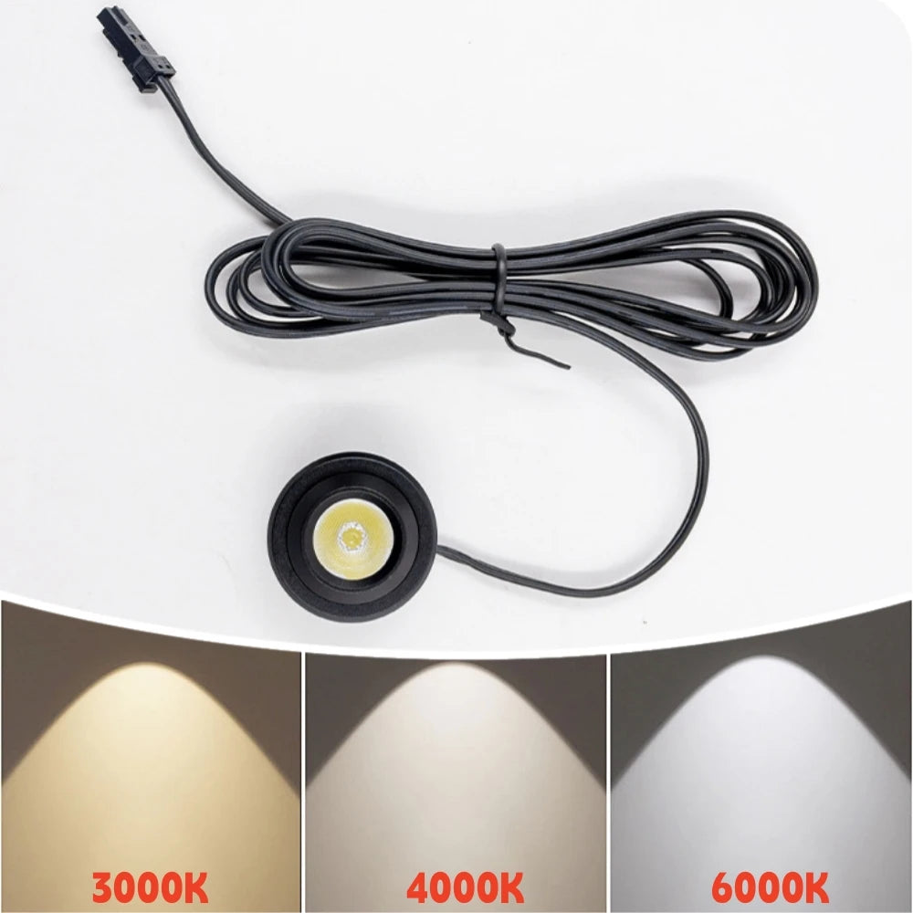 1W DC 12V Mini LED Spotlight 100lm 30° 45° 60° IP42 Warm Natural Cool White Cabinet 1-10 Pack