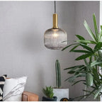 Nordic Glass LED Pendant Light E26 Single Head Cord Pendant Metal AC 90-260V Kitchen Island Bedroom Restaurant Cafe Hotel