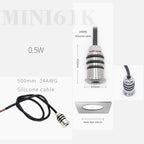 IP68 Mini LED Recessed Underground Spotlight 0.2W 0.5W DC 12V 60 Degree CRI 80 PWM Dimmable Stainless Steel Warm White Natural White Cool White Red Blue Green