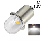 P13.5S LED Flashlight Replacement Bulb 0.5W DC 6V 12V 120 Degree SMD 2835 Warm White 3000K Cool White 6000K 50000 Hours Torch Upgrade
