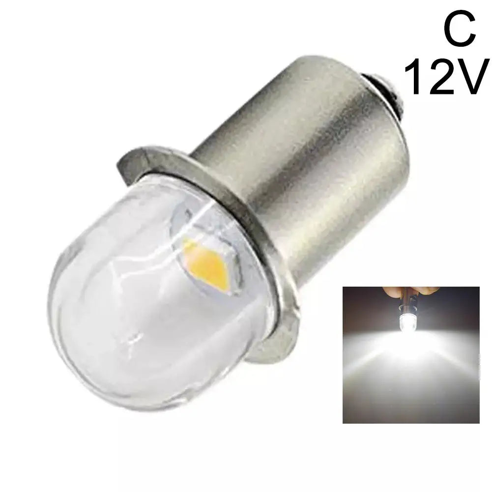 P13.5S LED Flashlight Replacement Bulb 0.5W DC 6V 12V 120 Degree SMD 2835 Warm White 3000K Cool White 6000K 50000 Hours Torch Upgrade