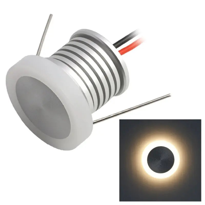 IP65 LED Recessed Step Light 1W DC 12V 180 Degree Aluminum Warm White 3000K Cool White 6000K Outdoor Garden Staircase Deck Underground Lamp