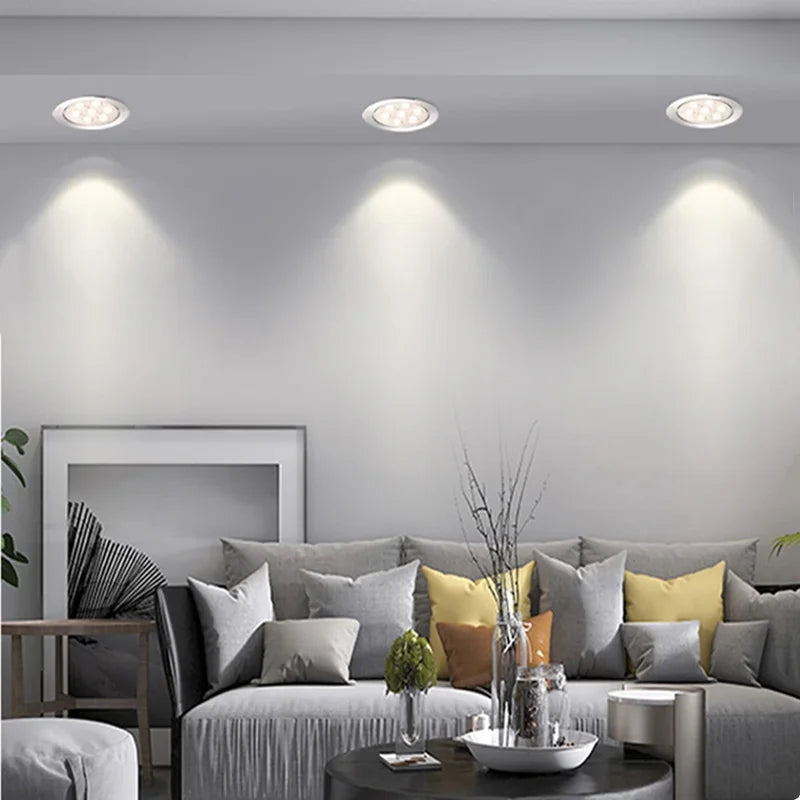 COB LED Recessed Downlight 3W 6W 10W 14W 18W 24W CRI 95 120 Degree IP52 Die Cast Aluminum Dimmable Driver Included AC 85-265V Warm White Natural White Cool White