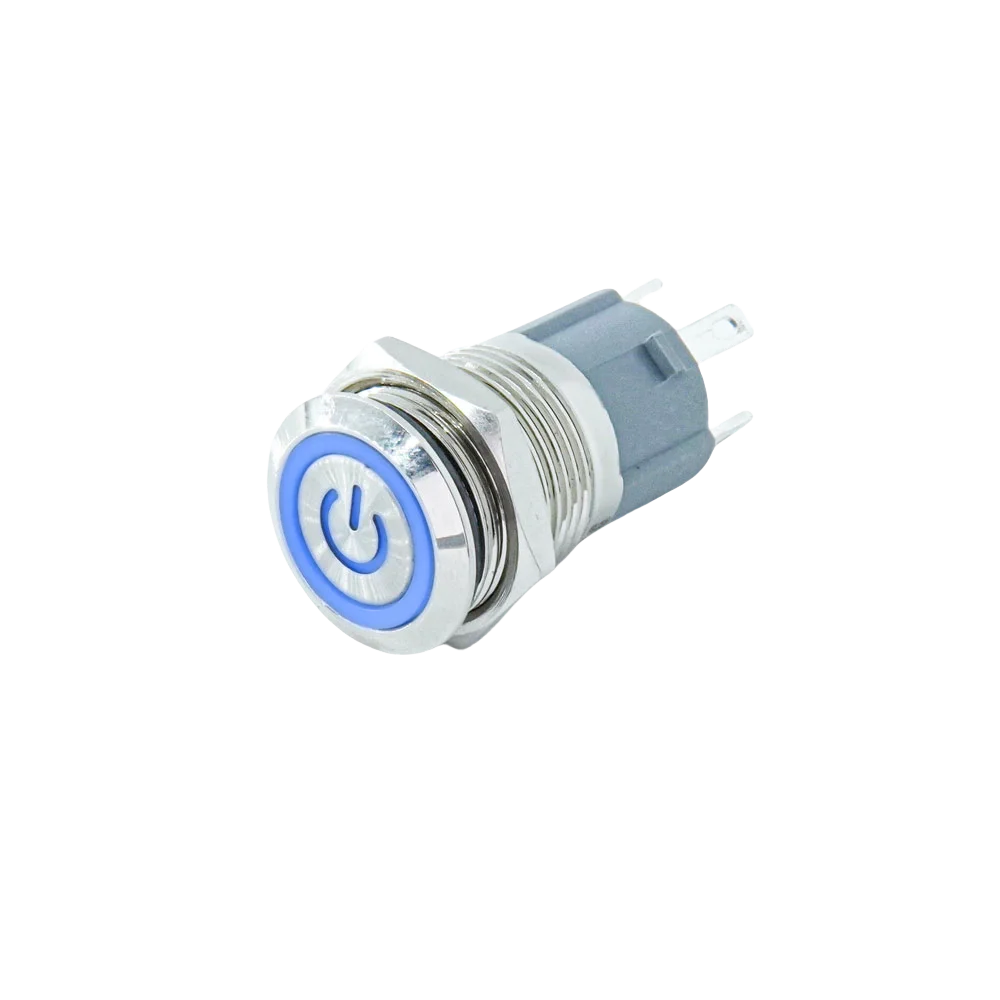 Metal Push Button Switch 12 16 19 22mm IP65 Self-Reset Self-Lock LED 3-220V NO NC CCC