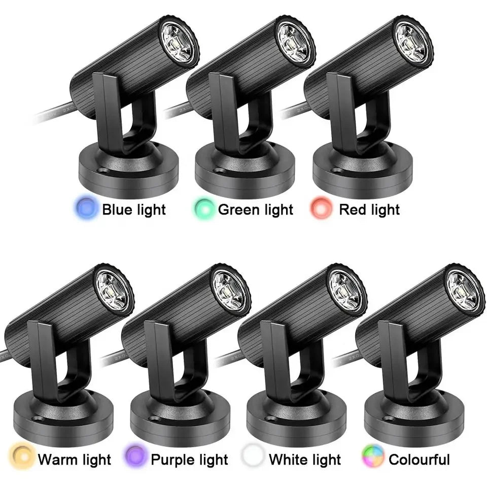 Mini LED Moving Head Beam Spotlight 1W 180 Degree AC 85-265V RGB White Warm White Red Blue Green Purple Stage DJ KTV Bar 2 Pack
