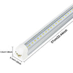 20W V-Shape T8 LED Tube 57cm 96-LED SMD2835 2000lm 270° Clear Milky AC 85-265V 2ft