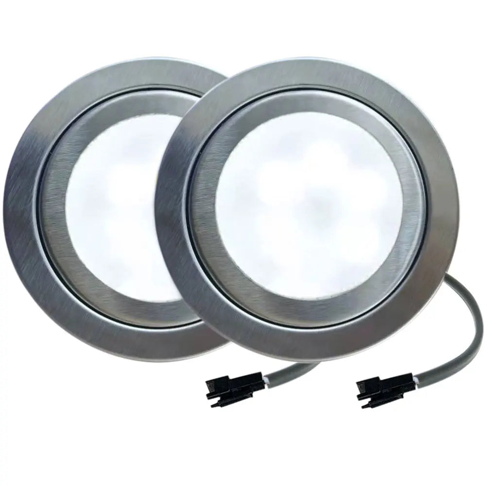 DC 12V LED Range Hood Replacement Bulb 1.5W 200lm 120 Degree CRI 80 Stainless Steel Frosted Glass 60mm Cutout 2 Pack