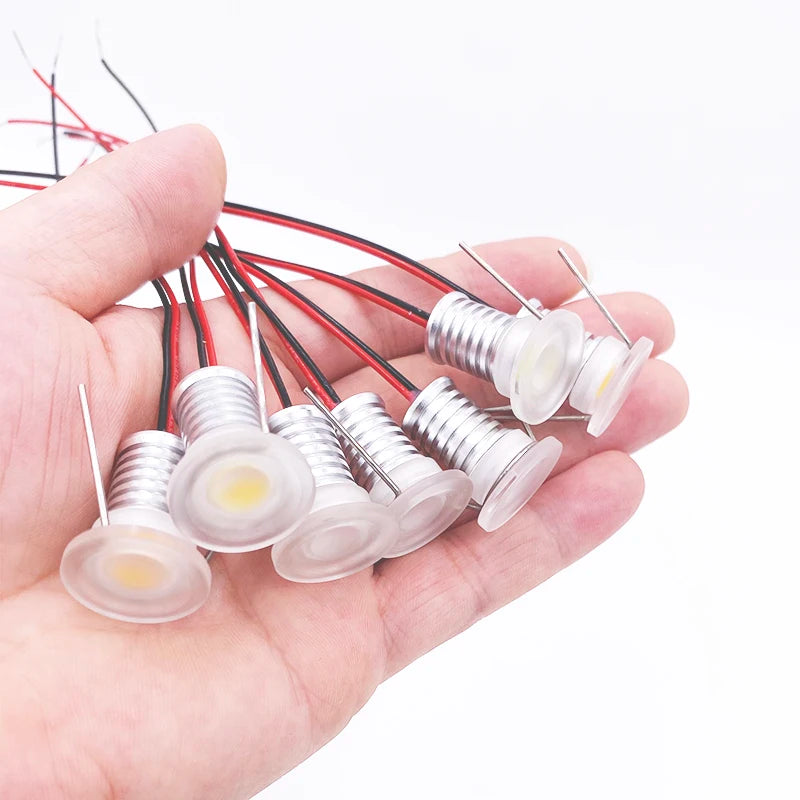 IP65 Mini LED Ceiling Spotlight 0.5W 1W DC 12V 60 Degree CRI 80 D18 x H21mm 14mm Cutout Dimmable Aluminum Silver Warm White Natural White Cool White RGB