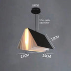 Modern Book Style LED Pendant Light E26 Single Head Iron PC Cord Pendant AC 110-240V Dining Room Kitchen Island Bedroom 5 Colors