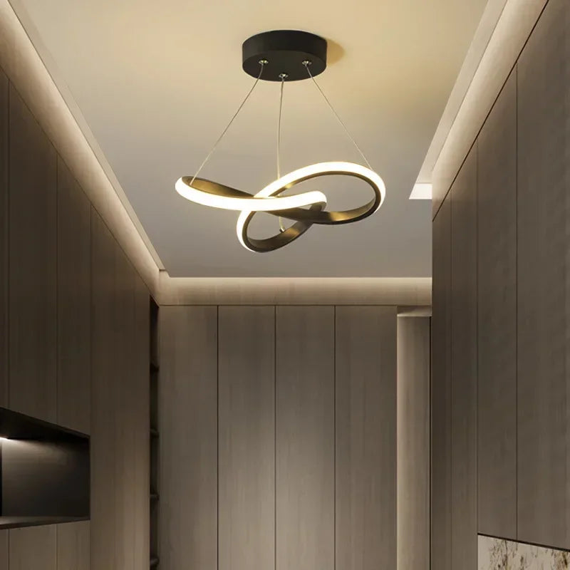 Nordic LED Pendant Light Metal Cord Suspension Dining Room Corridor 90-260V