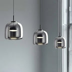 Nordic Minimalist Iron Glass Pendant Chandelier E26 E27 38cm Single Head Dimmable AC 90-260V