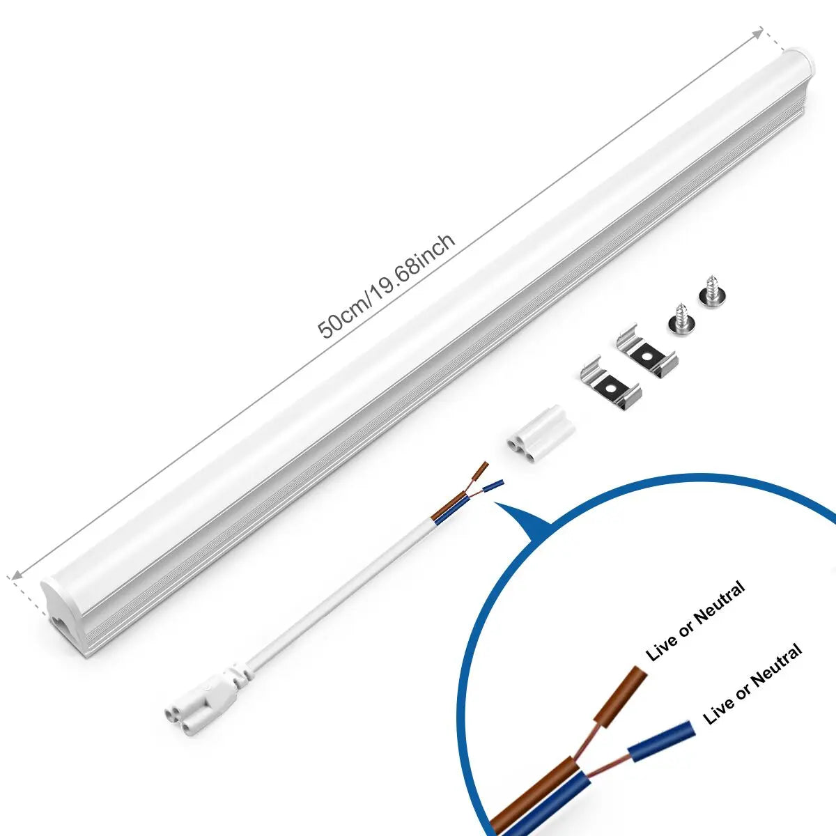 T5 T8 LED Tube 50cm 15W 25W SMD2835 170° CRI 80+ AC 85-265V Warm Neutral Cool White