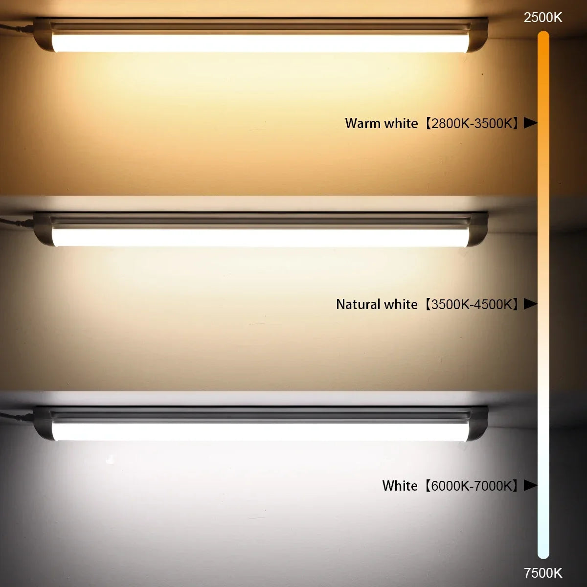T8 LED Bar Tube Light 25W 50cm 270-Degree SMD2835 Cabinet Kitchen Showcase 110-220V 1-6 Pack