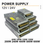 AC 110-220V to DC 12V 24V Power Supply 5A 10A 20A 40A LED Strip Indoor Aluminum Constant Voltage