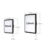8/12 Inch LED Photography Video Panel Light 12W 15W 1700lm CRI 85+ 2800-7000K 5V USB-C Tripod