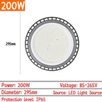 UFO LED High Bay Light 100W 150W 200W 300W SMD2835 IP65 6000-6500K AC 85-265V Warehouse