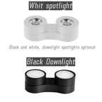 Dimmable COB LED Ceiling Downlight 7W 12W 15W Single or Double Head Die Cast Aluminum CRI 92 10 20 or 30 Degree Knob Switch AC 85-265V